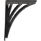 Ekena Millwork Nevio Wrought Iron Bracket, (Triple center brace), Powder Coated Black 2"W x 12"D x 15"H BKTM02X12X15TNE - alternate 7